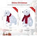 Hoyechi - 2 Piece Lighted Polar Bear Family (2PC-POLARBEAR)