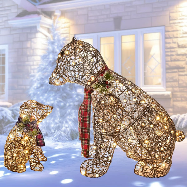 Hoyechi - 2 Piece Rattan Bear (2PC-BEAR)