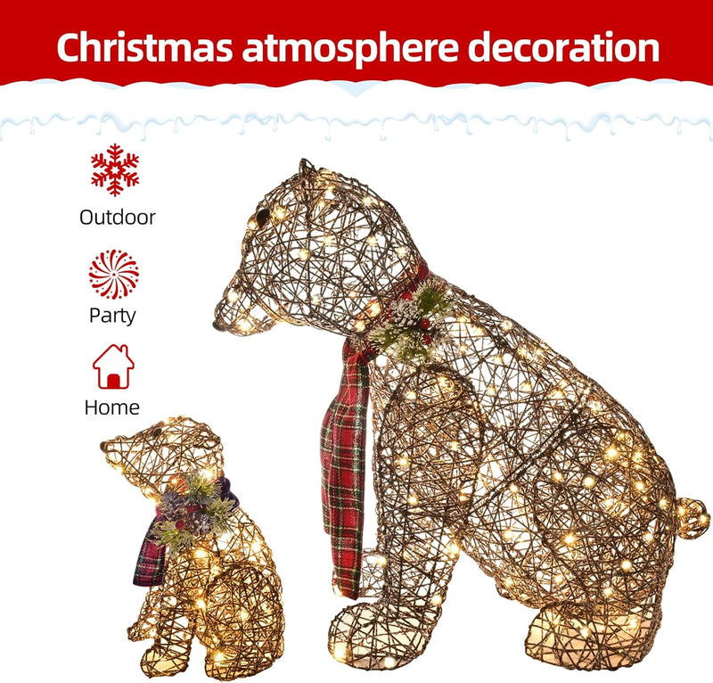 Hoyechi - 2 Piece Rattan Bear (2PC-BEAR)