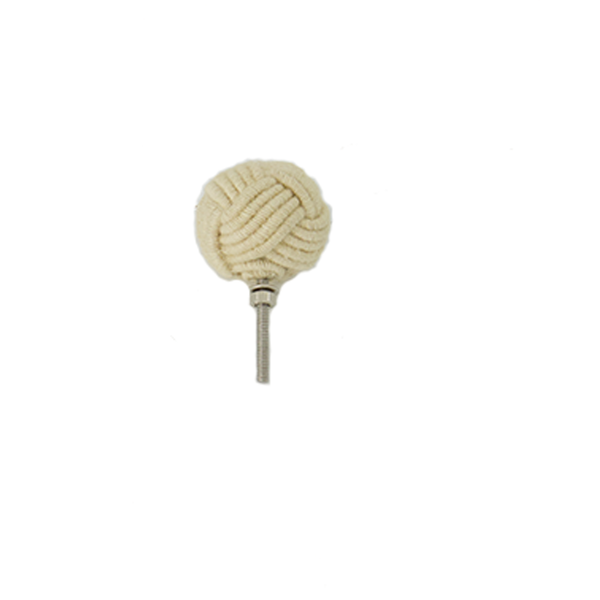 Jute Door Knob - White (4156-HM9663-00)