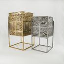 Kale Square Metal Plant Holders - Set of 2 (7890-JM2532-S2)