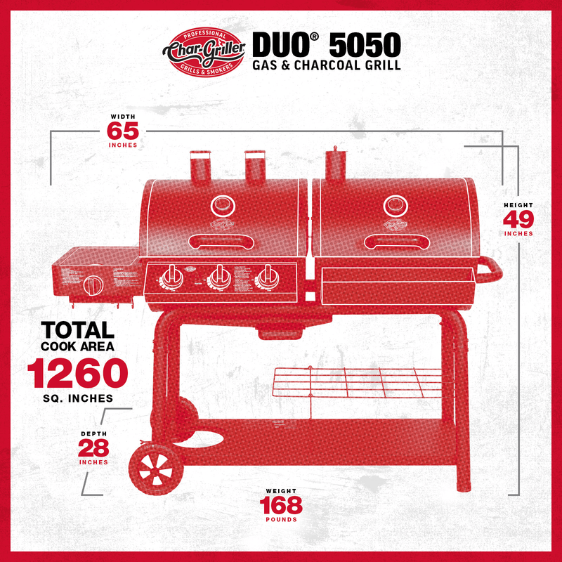 Char-Griller - Duo Gas and Charcoal Char Griller (5050)