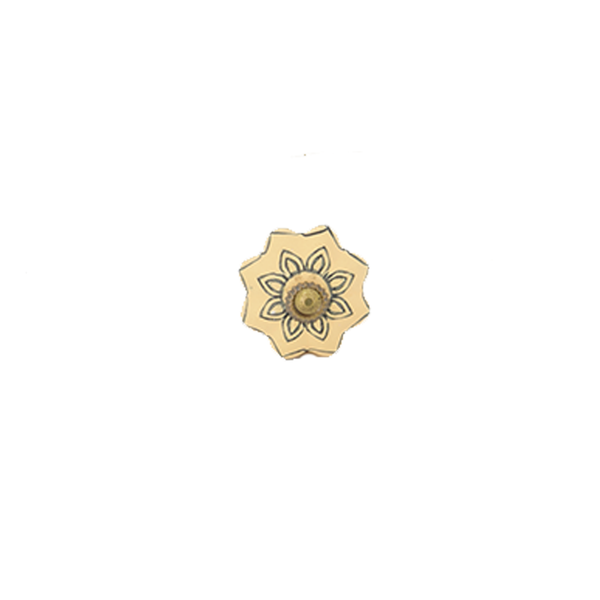 Kissy Flower Ceramic Door Knob (4156-BM2610-00)