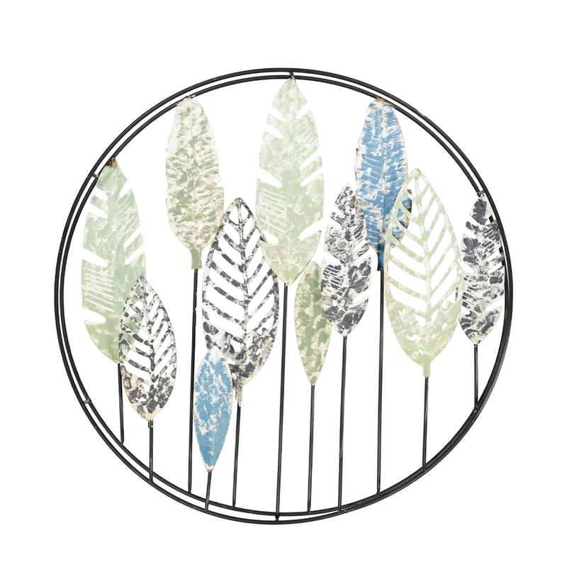 Leaves Round Metal Wall Decor (7890-JM2541-00)