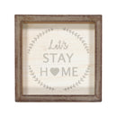 "Let's Stay Home" Wooden Wall Decor (7808-DM6268-00)