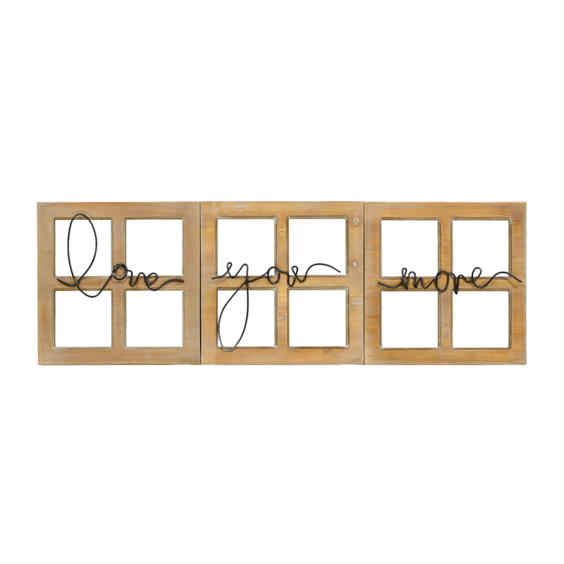 Love You More Wall Decor - Set of 3 (7808-JM2524-S3)