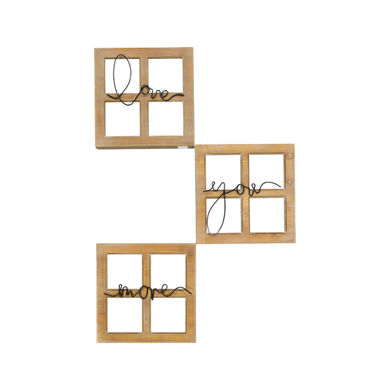 Love You More Wall Decor - Set of 3 (7808-JM2524-S3)