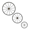 Metal Wheels Wall Decor - Set of 3 (7168-EM0476-S3)