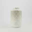 Nabil White Metal Vase - Small (7808-JM3026-0S)