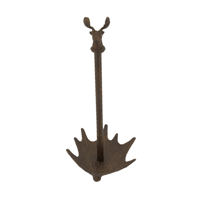 Cast Iron Paper Towel Holder - Deer (9642-DM6130-00)