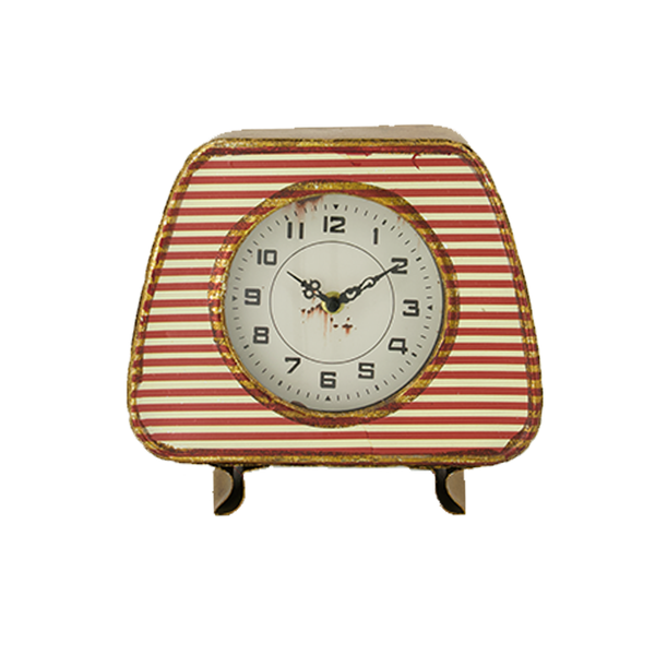 Old School Metal Clock (9044-PX0302-CK)