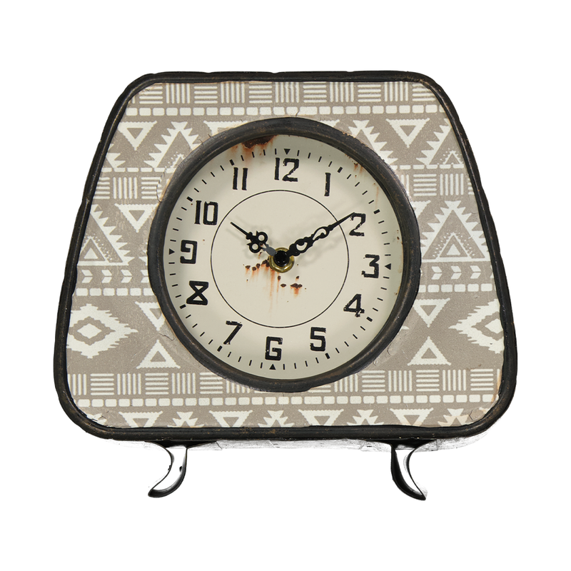 Old School Metal Clock (9044-PX0303-CK)