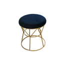 Open Geo Accent Stool With Black Cushion (7890-GM3643-BK)