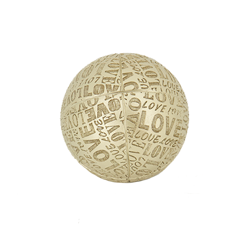 Polyresin "Love" Ball Table Decor (9117-NM7503-0L)
