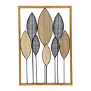 Rectangle Frame Leaves Metal Wall Decor (7168-KM7026-00)