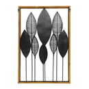 Rectangle Frame Leaves Metal Wall Decor (7168-KM7026-00)