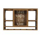 "SAVE WATER DRINK WINE" Wooden Wine Bott (9044-DM6790-00)