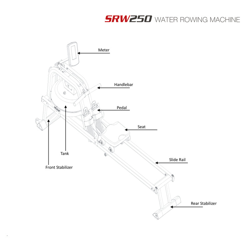 SOLE - SOLE Fitness Water Rower (SRW250)