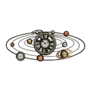 Solar System Wall Clock (7196-KM7163-CK)