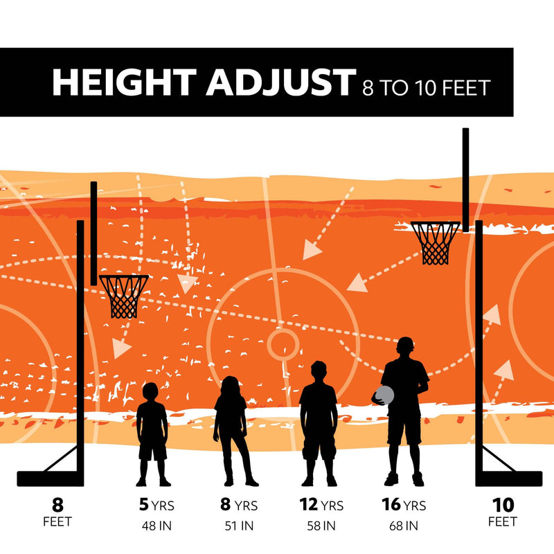 Spalding - 48" Polycarbonate Portable Basketball Sy (7A1655CA)