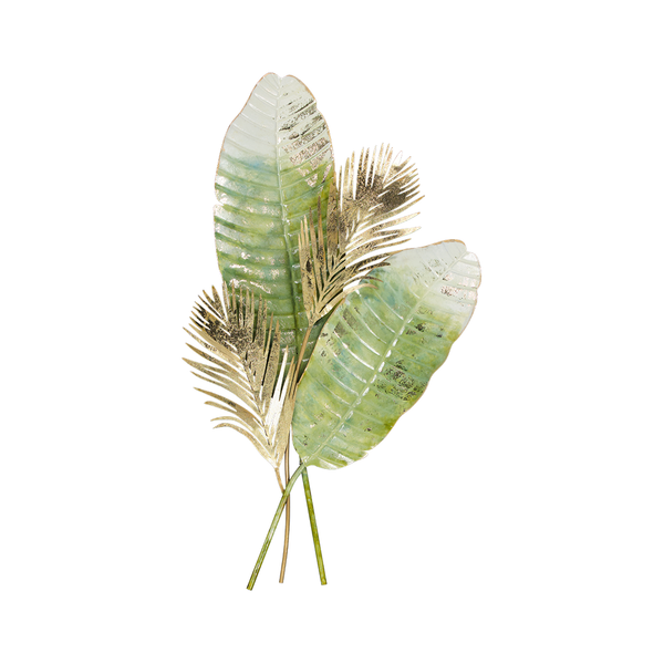 Tropical Leaves Metal Wall Decor (7528-JM2834-00)