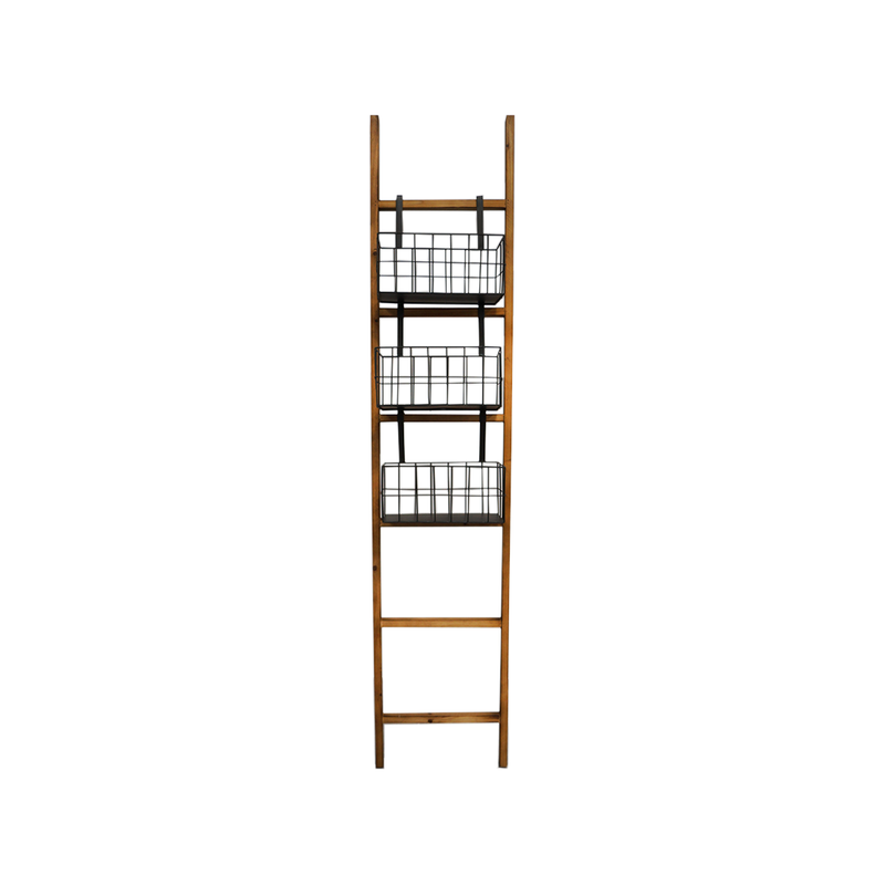 Wall Ladder With 3 Baskets (7890-JM2554-00)