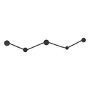 Wave Shape Wall Decor With Five Wall Hooks (7168-KM7023-00)