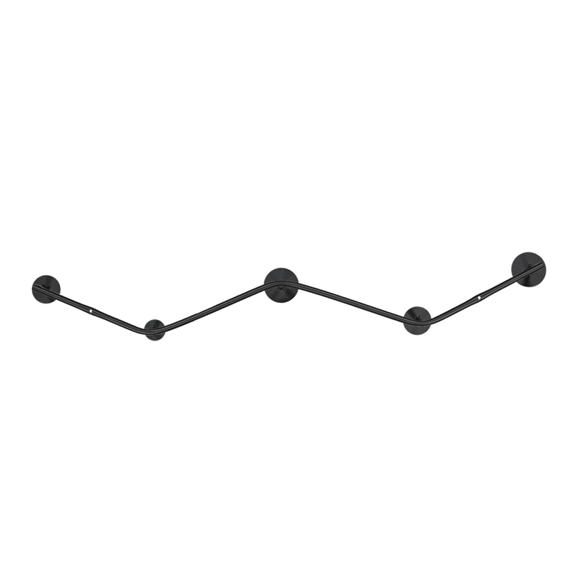 Wave Shape Wall Decor With Five Wall Hooks (7168-KM7023-00)