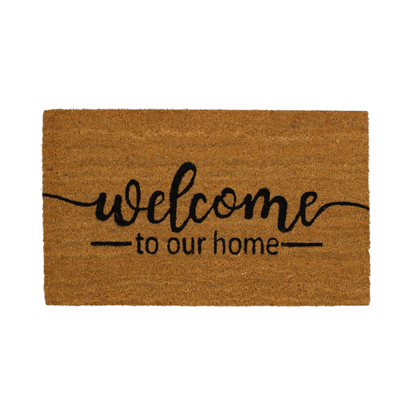 "Welcome To Our Home"Natural Printed Mat(4222-KM7349-00)