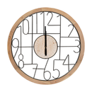 Wood and Metal Wall Clock (7890-JM2537-CK)