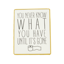 You Never Know .." Iron Palque (9044-BM1965-00)