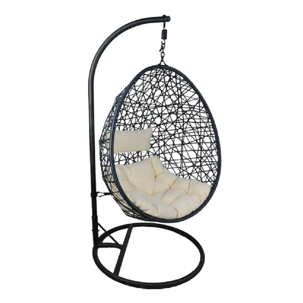 Rattan Garden Hanging Egg Chair With Cushion (CHAIR03)