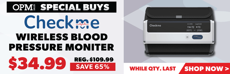 opm sales banner checkme blood pressure monitor