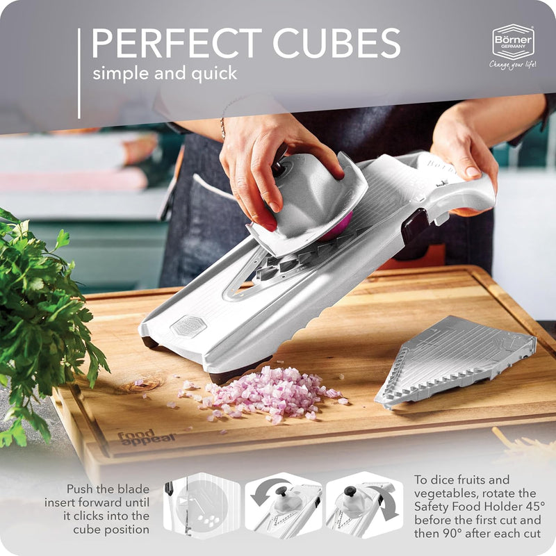 Swissmar - Borner V5 Slicer W/ 3 Inserts - White (5W51110)