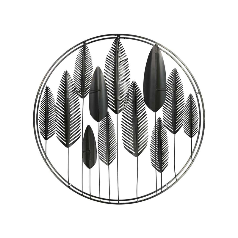 12 Leaves Round Metal Wall Decor (7528-EM1934-00)