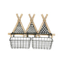 3 Tents Wall Decor With 2 Baskets (7168-EM0481-00)