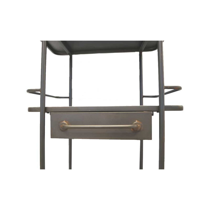 5-Tier Metal Shelf With Drawer & Wheels (7631-EM0931-00)