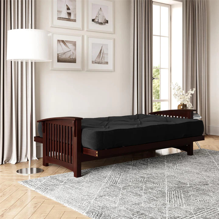 Signature Sleep - 8" Coil Futon Mattress in Black Microfiber - FULL (5424096)