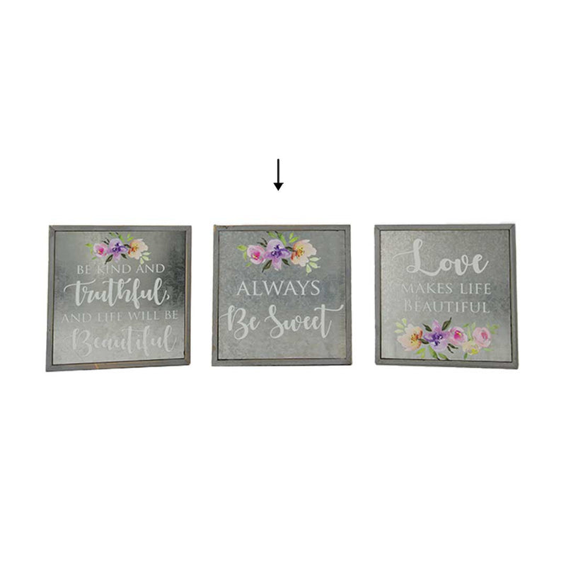 "Always Be Sweet" Galvanized Wall Decor (9055-DM1797-00)