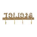 "Atelier" Wall Coat Rack With 4 Hooks (9044-GM4489-00)