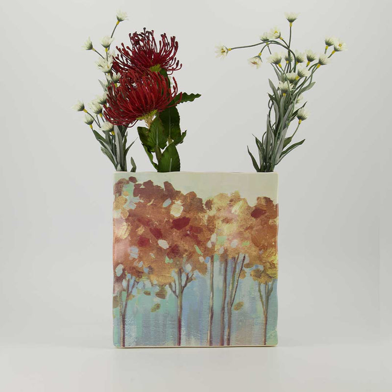 Betty Bright Forest Rectangular Ceramic Vase (2929-PI6648-GM)