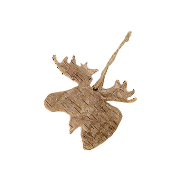 Birch Bark Moose Head Ornament (M177-400462-00)