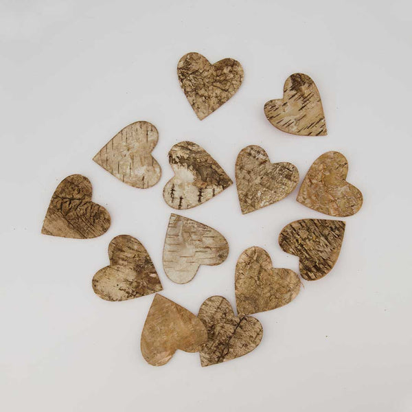 Birch Heart Decorations 24pcs (M177-400212-00)