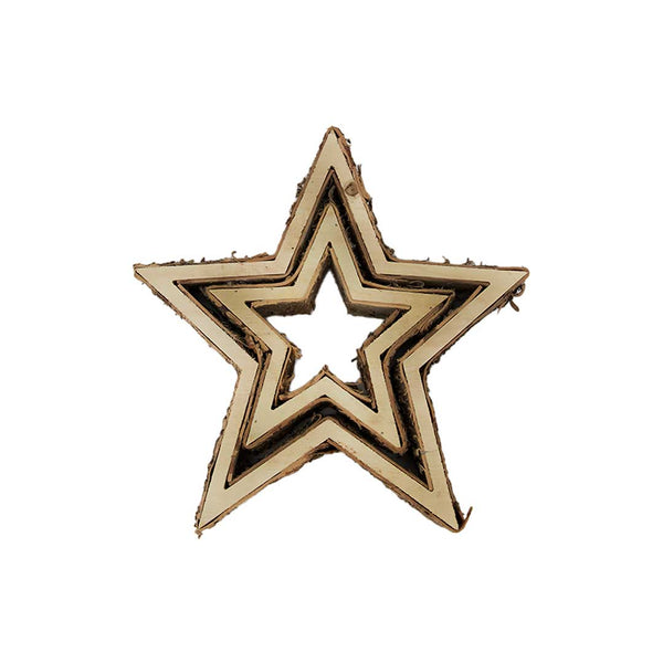 Birch Star Decorations - Set of 2 (M177-500200-S2)