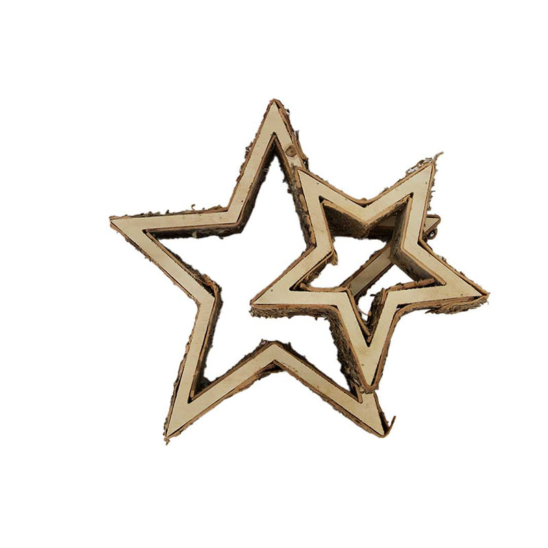 Birch Star Decorations - Set of 2 (M177-500200-S2)