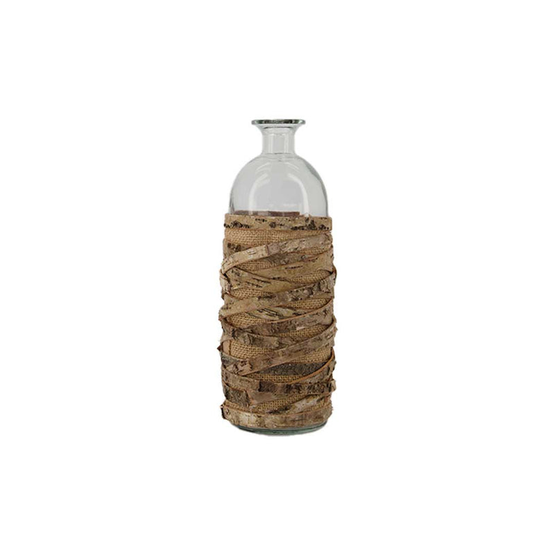 Birch Wrapped Glass Vase Large (M177-200053-0L)