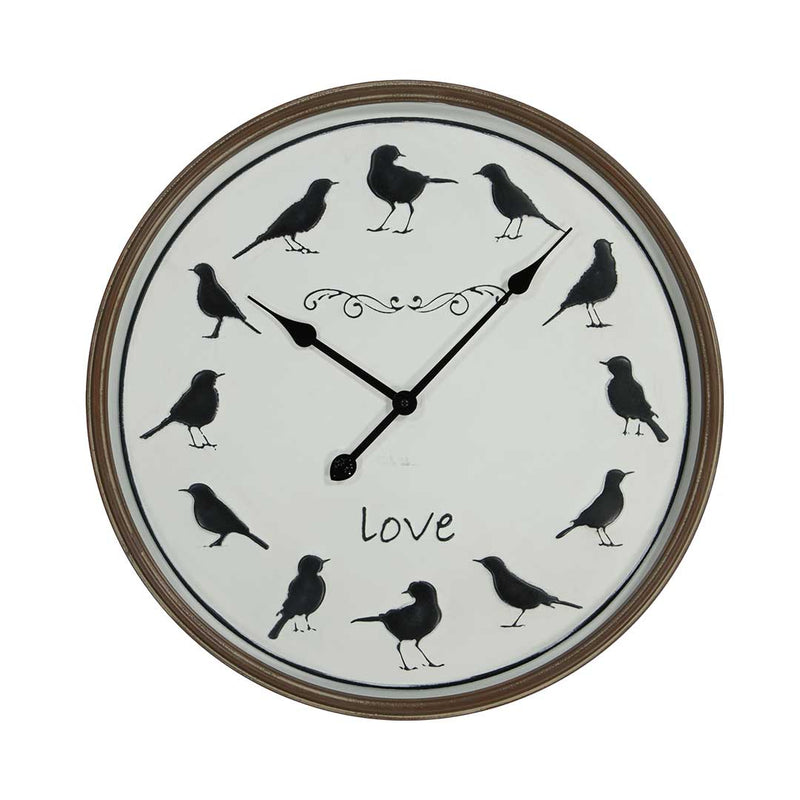 Birds Round Wall Clock (7805-EM1733-BX)