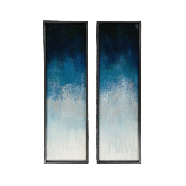 Blu Sky Abstract Art Wooden Frame - Set of 2 (7168-EM0482-S2)