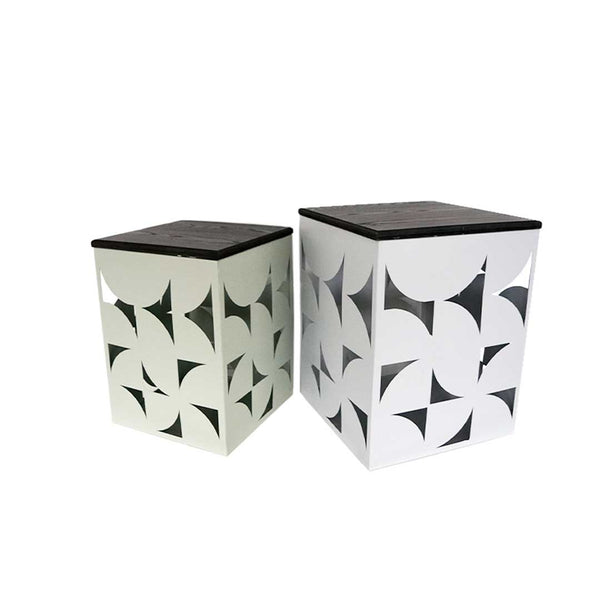 Cassy Cut Out Metal & Wood Tables - Set of 2 (7890-GM3629-BX)