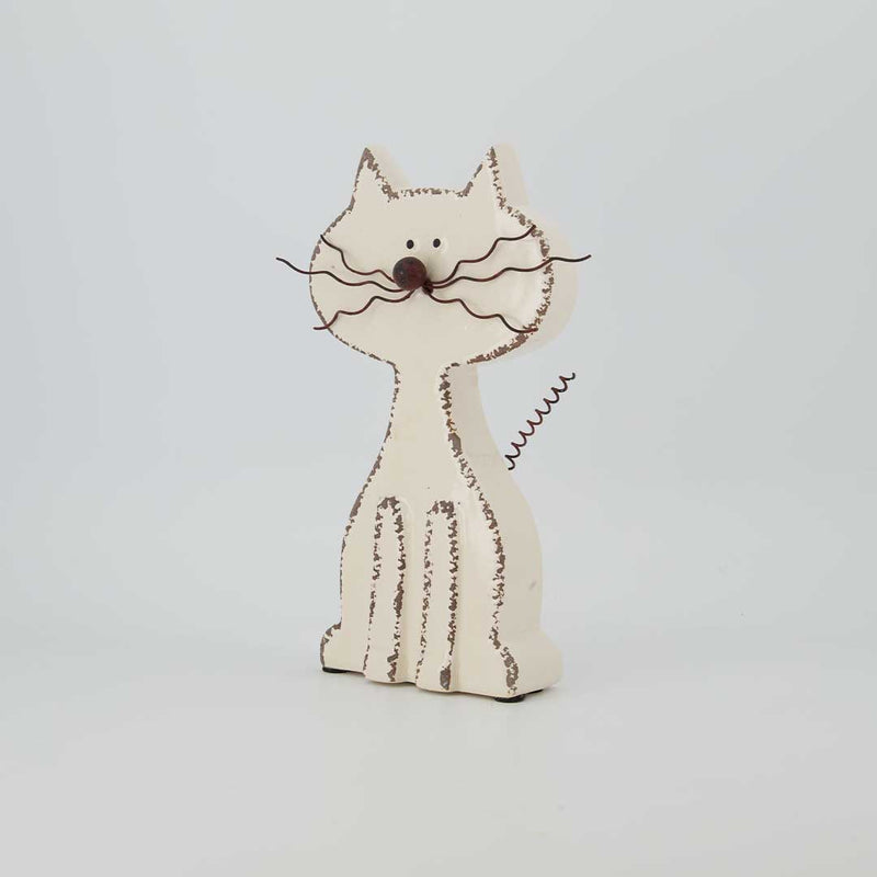 Cream Ceramic Cat - Large (9668-BM3265-0L)